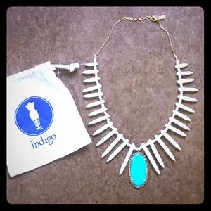 Turquoise & White Necklace from Indigo